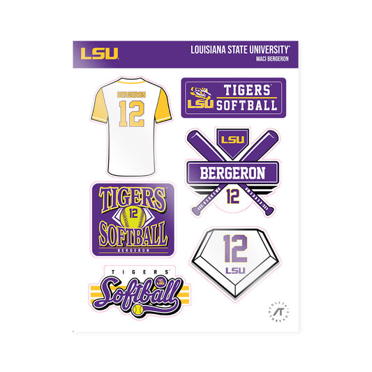 LSU - NCAA Softball : Maci Bergeron - Sticker Sheet-0