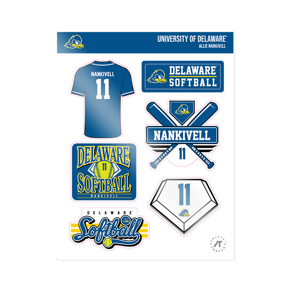 Delaware - NCAA Softball : Allie Nankivell - Sticker Sheet-0