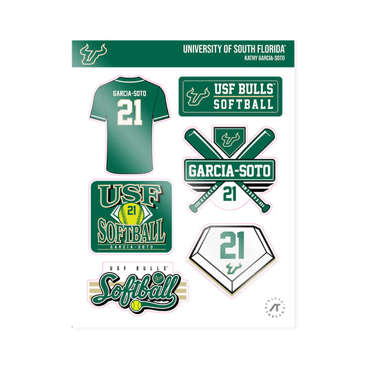 USF - NCAA Softball : Kathy Garcia-Soto - Sticker Sheet-0