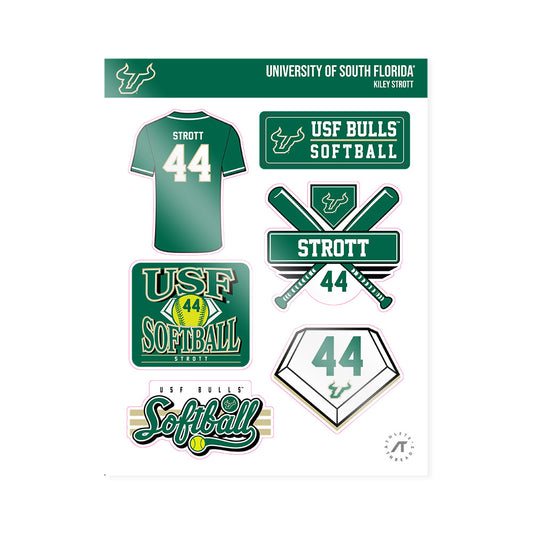 USF - NCAA Softball : Kiley Strott - Sticker Sheet-0