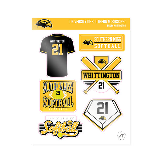 Southern Miss - NCAA Softball : Briley Whittington - Sticker Sheet-0