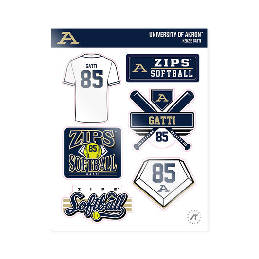 Akron - NCAA Softball : Kenzie Gatti - Sticker Sheet-0