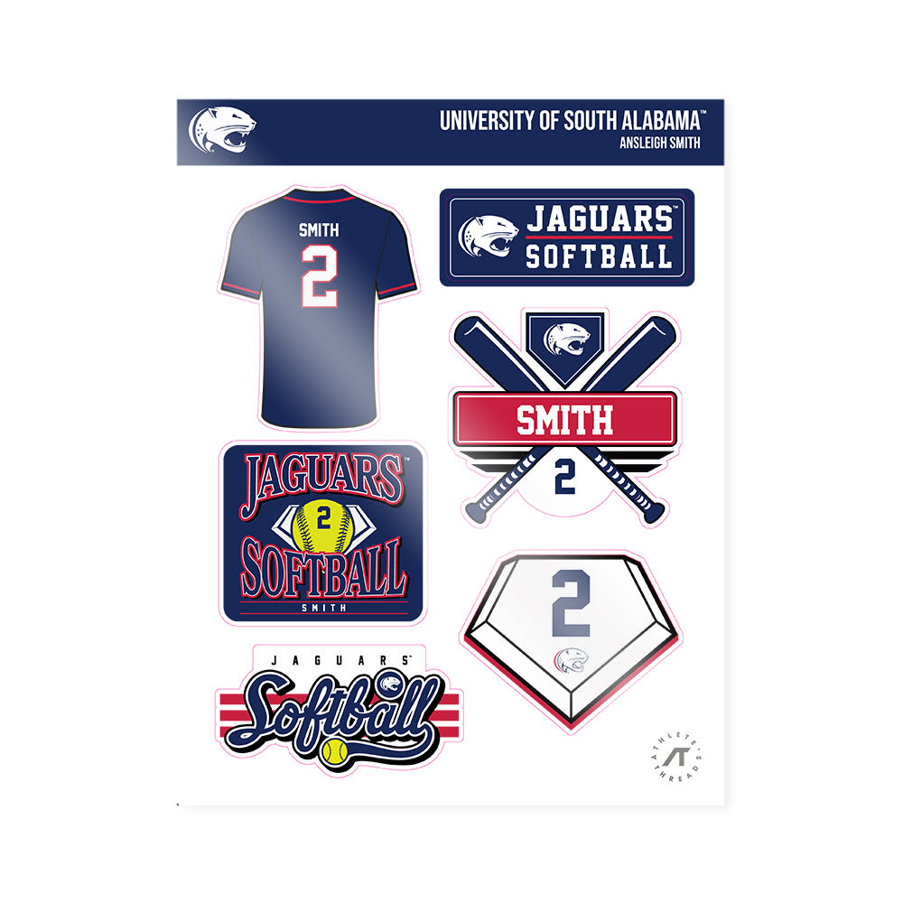 South Alabama - NCAA Softball : Ansleigh Smith - Sticker Sheet-0