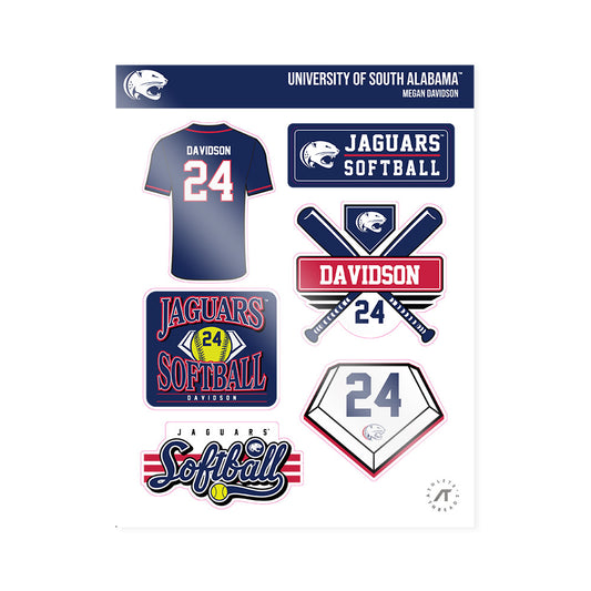 South Alabama - NCAA Softball : Megan Davidson - Sticker Sheet-0