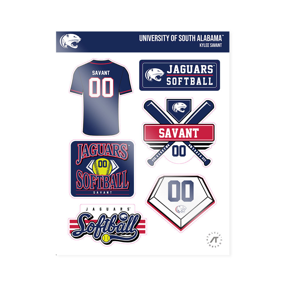 South Alabama - NCAA Softball : Kylee Savant - Sticker Sheet-0