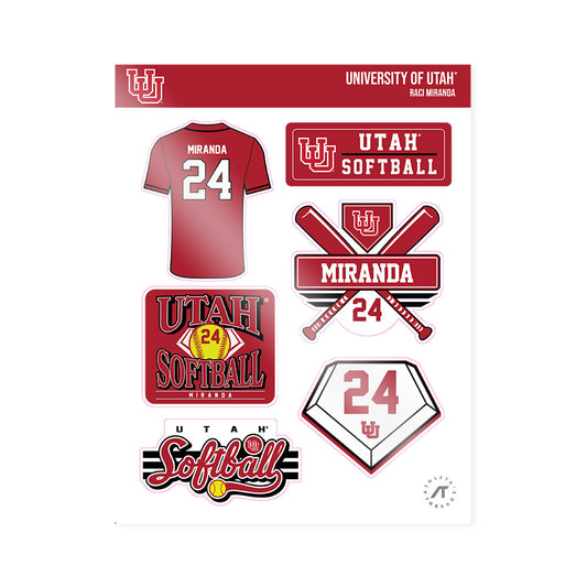 Utah - NCAA Softball : Raci Miranda - Sticker Sheet-0