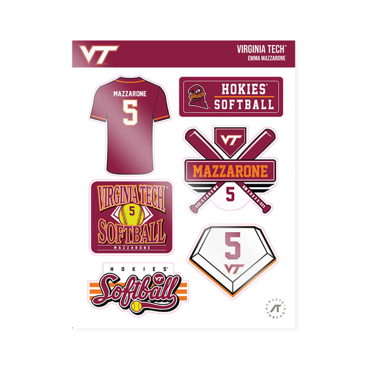 Virginia Tech - NCAA Softball : Emma Mazzarone - Sticker Sheet-0