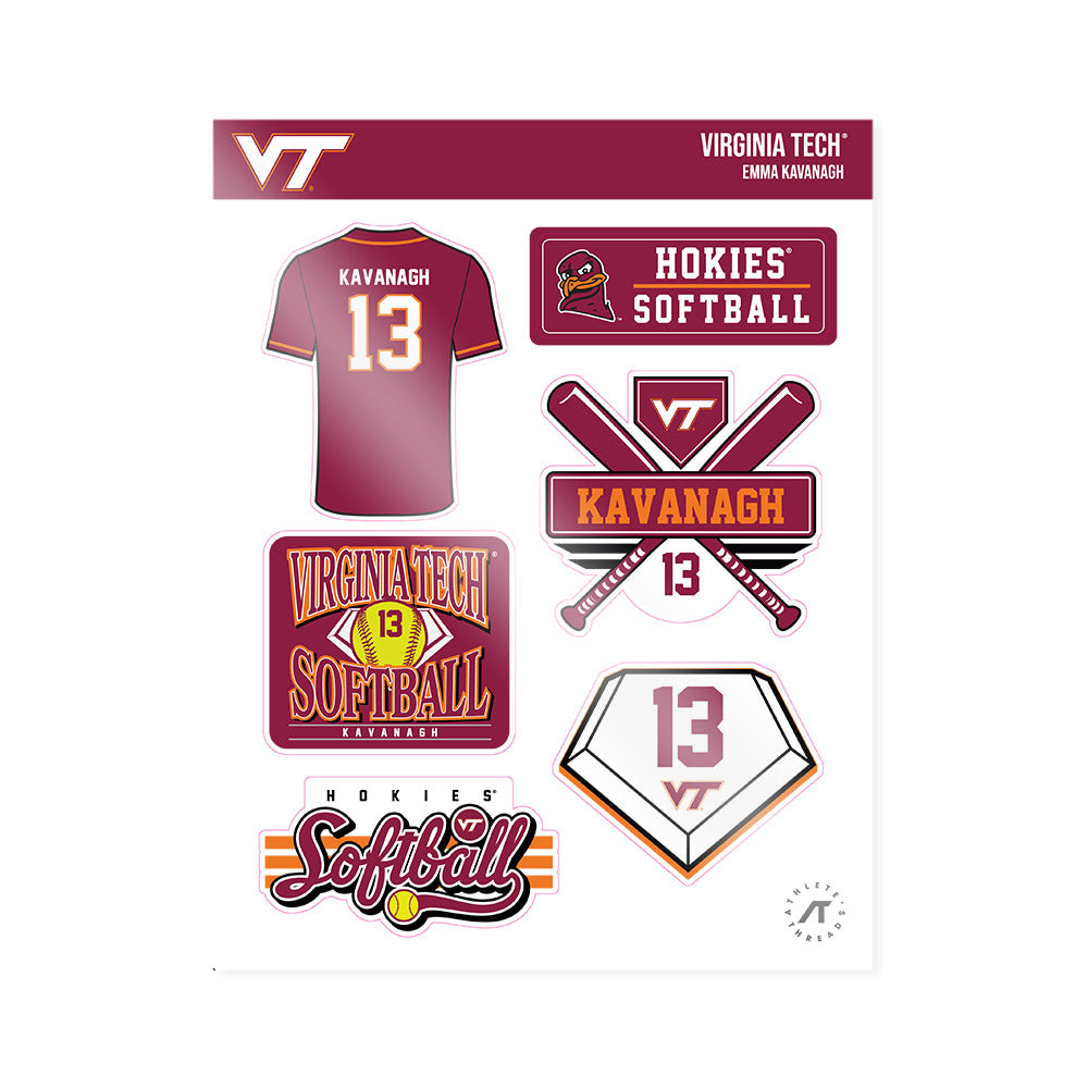 Virginia Tech - NCAA Softball : Emma Kavanagh - Sticker Sheet-0