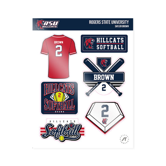 RSU - NCAA Softball : Saylor Brown - Sticker Sheet-0