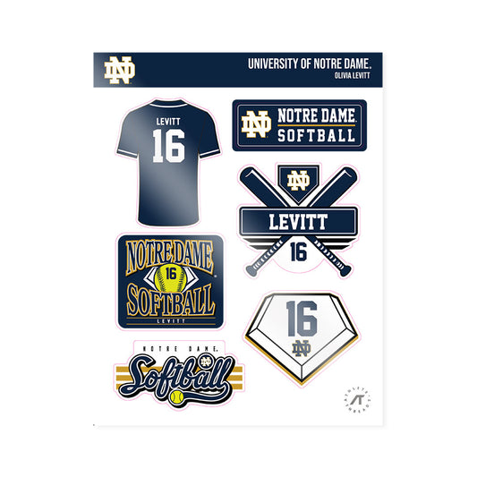 Notre Dame - NCAA Softball : Olivia Levitt - Sticker Sheet-0