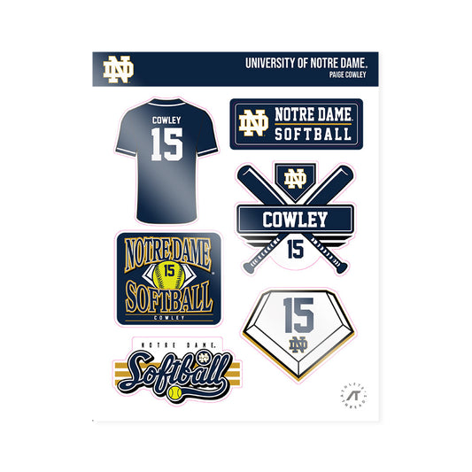Notre Dame - NCAA Softball : Paige Cowley - Sticker Sheet-0