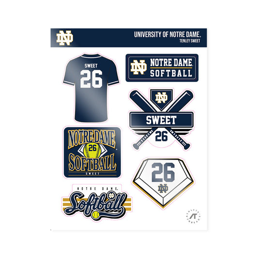 Notre Dame - NCAA Softball : Tenley Sweet - Sticker Sheet-0