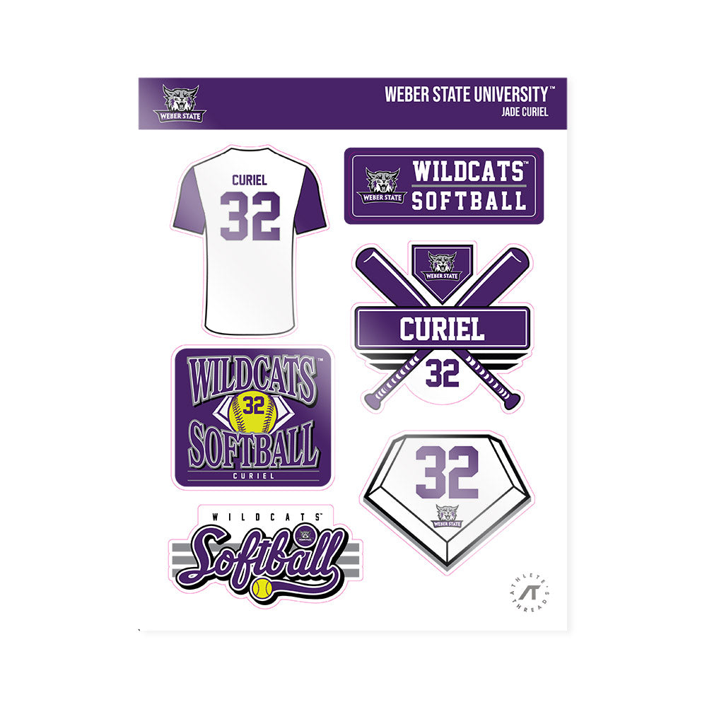 Weber - NCAA Softball : Jade Curiel - Sticker Sheet-0