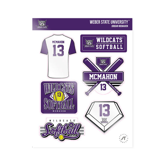Weber - NCAA Softball : Jordan McMahon - Sticker Sheet-0