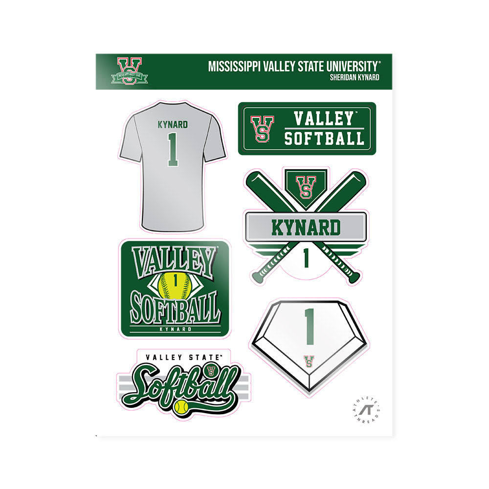 MVSU - NCAA Softball : Sheridan Kynard - Sticker Sheet-0