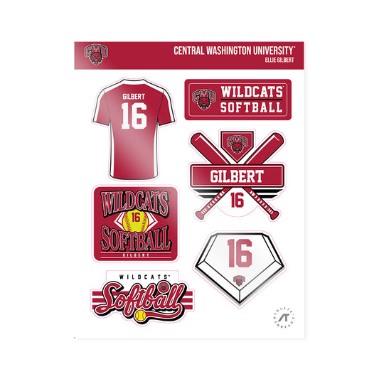 CWU - NCAA Softball : Ellie Gilbert - Sticker Sheet-0