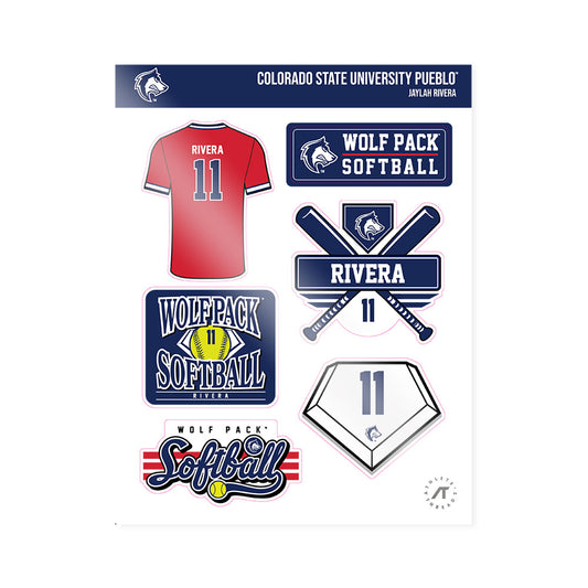 CSU Pueblo - NCAA Softball : Jaylah Rivera - Sticker Sheet-0