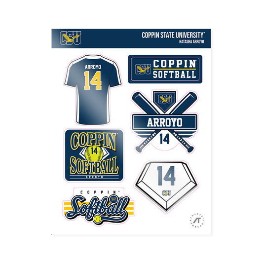 Coppin State - NCAA Softball : Natasha Arroyo - Sticker Sheet-0