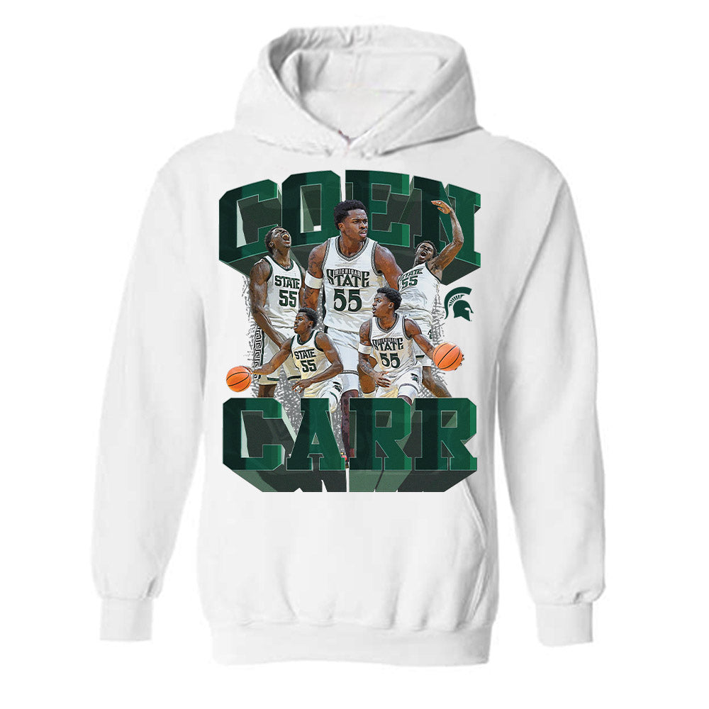Michigan State - NCAA Men's Basketball : Coen Carr - Hooded Sweatshirt-0