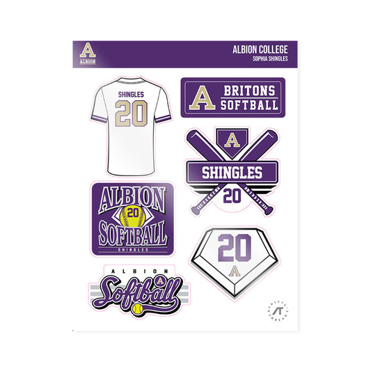 Albion - NCAA Softball : Sophia Shingles - Sticker Sheet-0