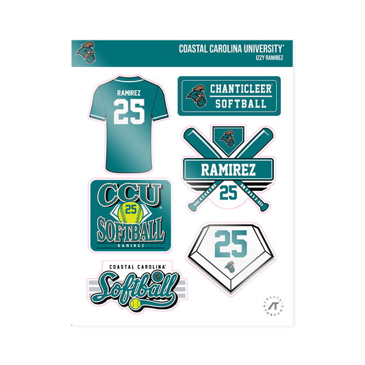 Coastal Carolina - NCAA Softball : Izzy Ramirez - Sticker Sheet-0