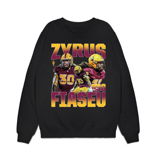 Arizona State - NCAA Football : Zyrus Fiaseu - Collage Premium Crewneck Sweatshirt-0
