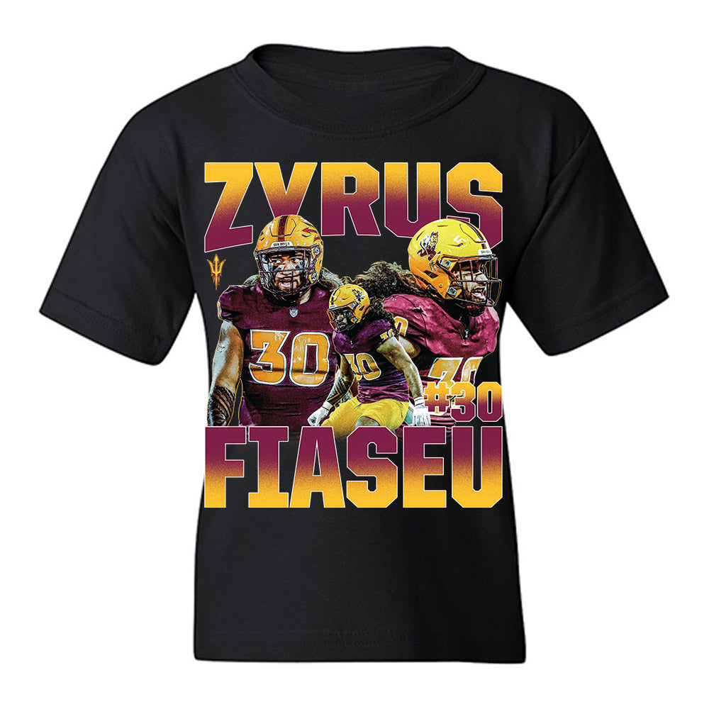 Arizona State - NCAA Football : Zyrus Fiaseu - Collage Youth T-Shirt-0