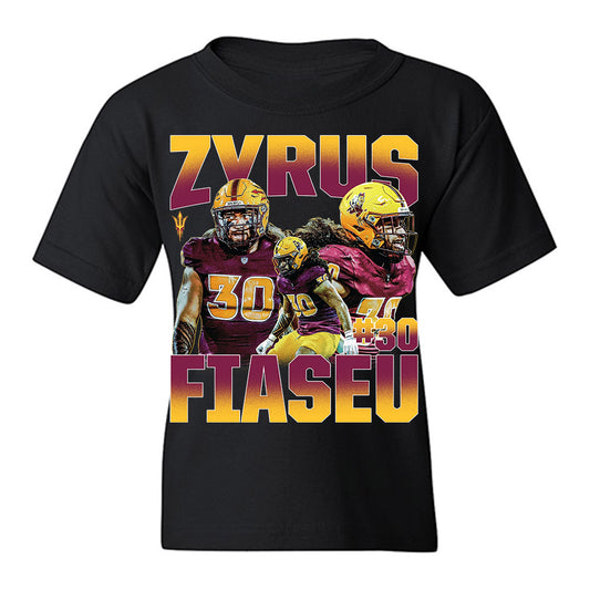 Arizona State - NCAA Football : Zyrus Fiaseu - Collage Youth T-Shirt-0