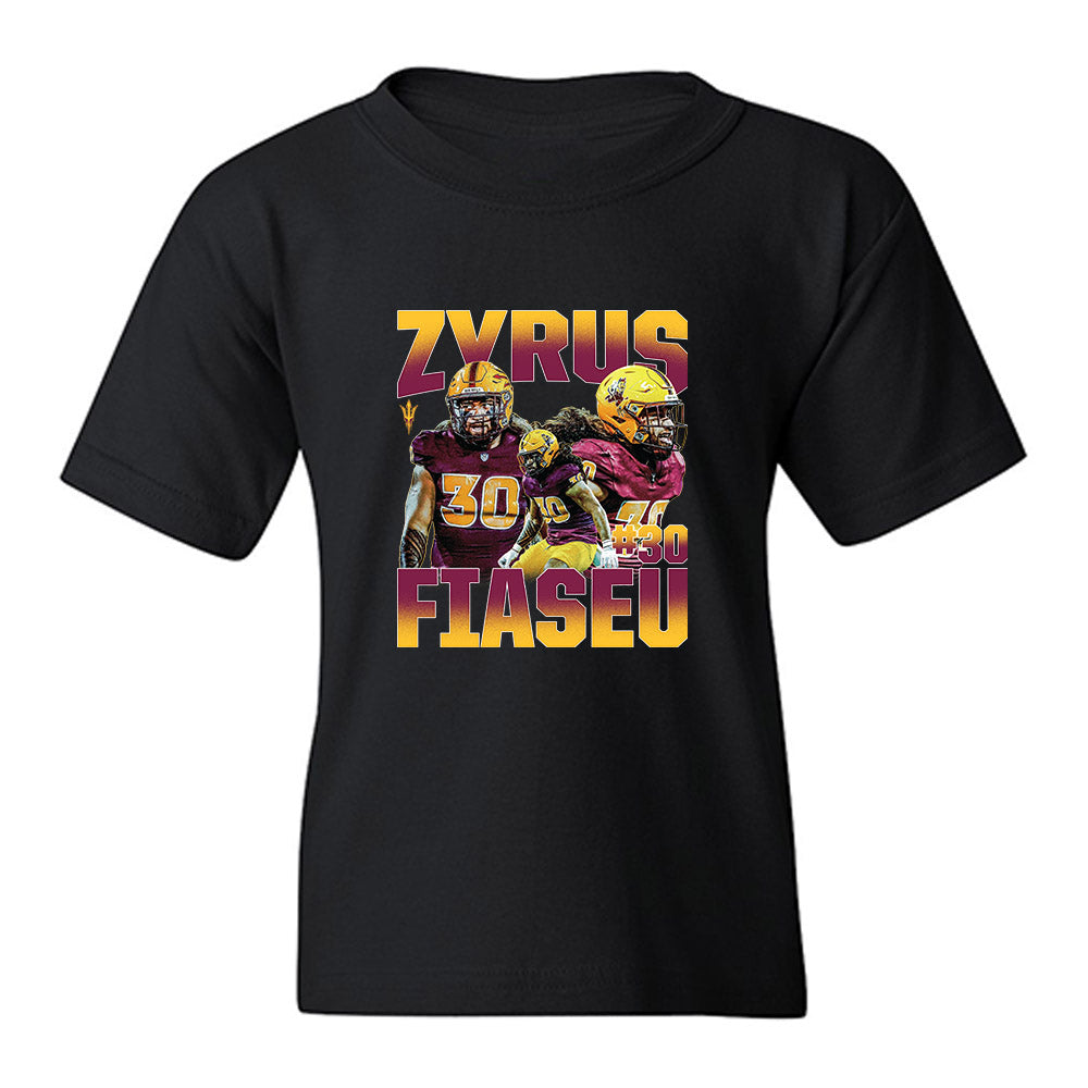 Arizona State - NCAA Football : Zyrus Fiaseu - Collage Youth T-Shirt-0
