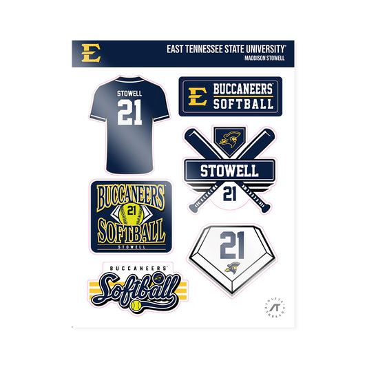 East Tennessee State - NCAA Softball : Maddison Stowell - Sticker Sheet-0