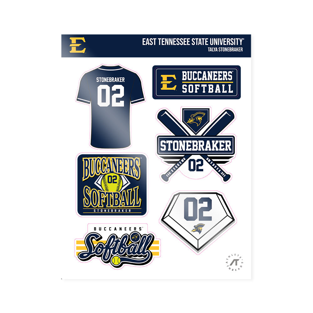 East Tennessee State - NCAA Softball : Talya Stonebraker - Sticker Sheet-0
