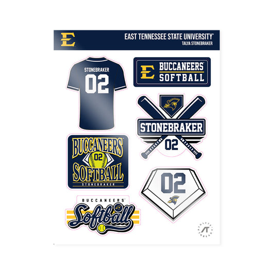 East Tennessee State - NCAA Softball : Talya Stonebraker - Sticker Sheet-0