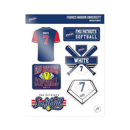 Francis Marion - NCAA Softball : Madalyn White - Sticker Sheet-0