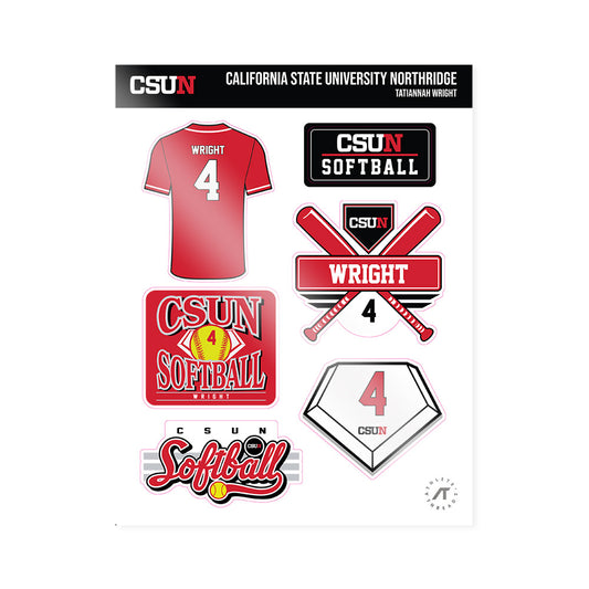 CSUN - NCAA Softball : TaTiannah Wright - Sticker Sheet-0