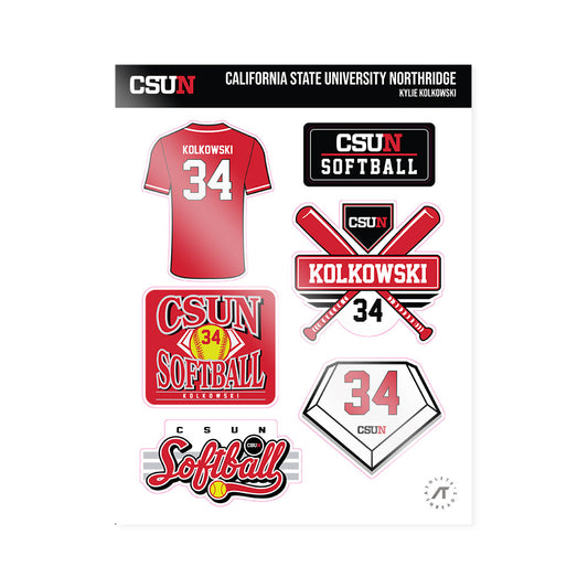 CSUN - NCAA Softball : Kylie Kolkowski - Sticker Sheet-0