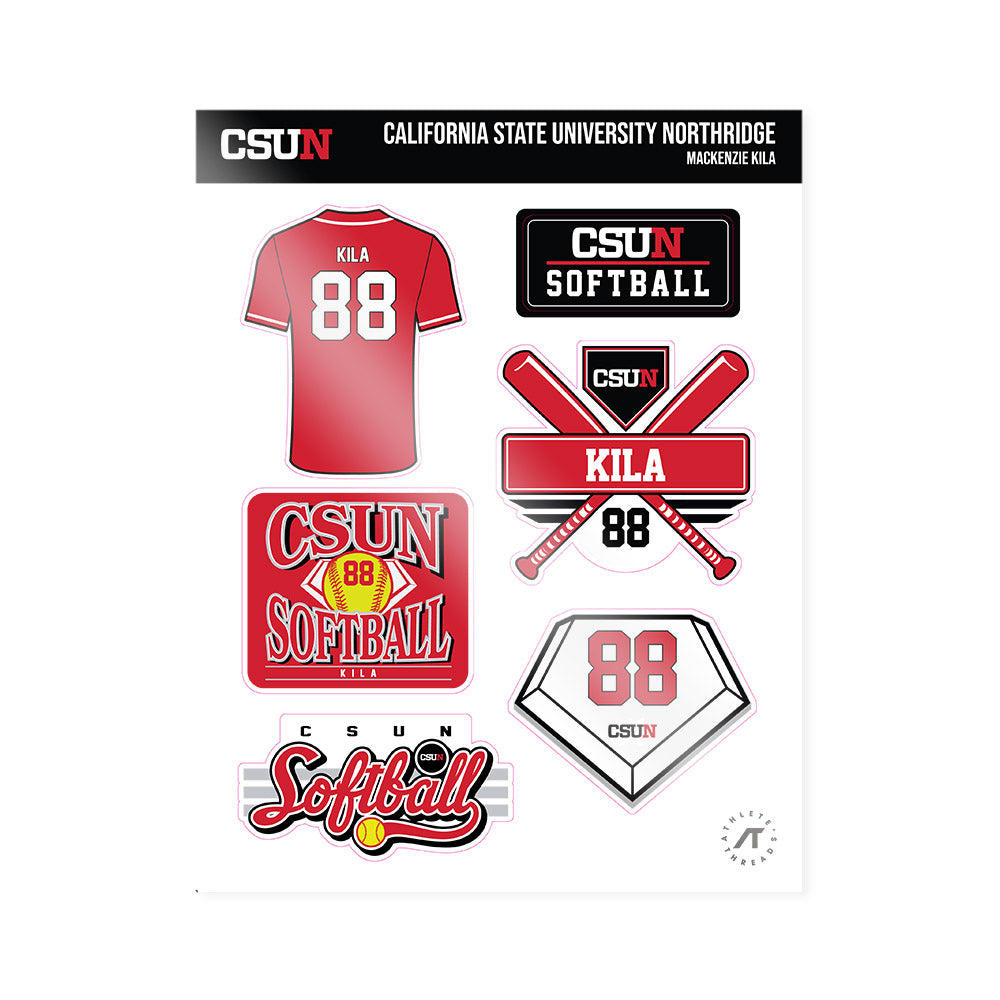 CSUN - NCAA Softball : Mackenzie Kila - Sticker Sheet-0