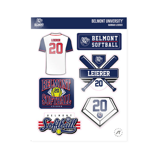 Belmont - NCAA Softball : Hannah Leierer - Sticker Sheet-0