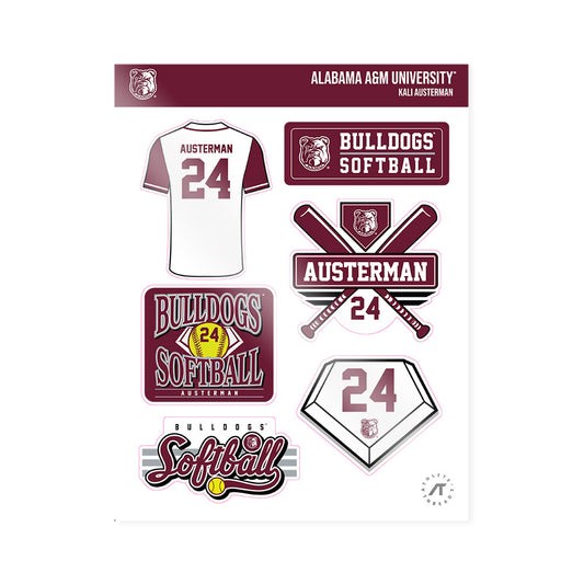 AAMU - NCAA Softball : Kali Austerman - Sticker Sheet-0