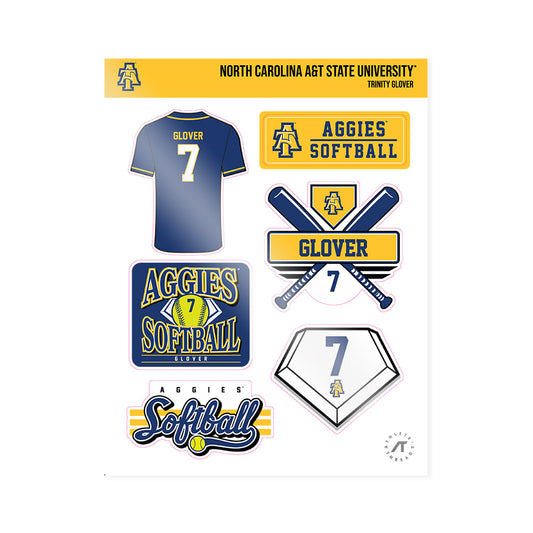 North Carolina A&T - NCAA Softball : Trinity Glover - Sticker Sheet-0