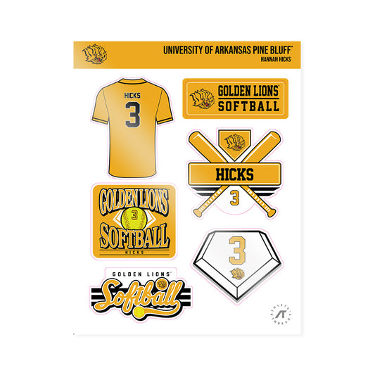 UAPB - NCAA Softball : Hannah Hicks - Sticker Sheet-0