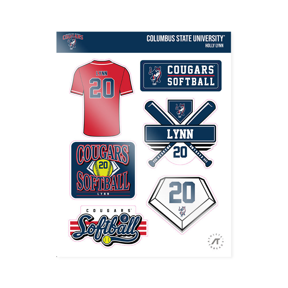 Columbus State - NCAA Softball : Holly Lynn - Sticker Sheet-0