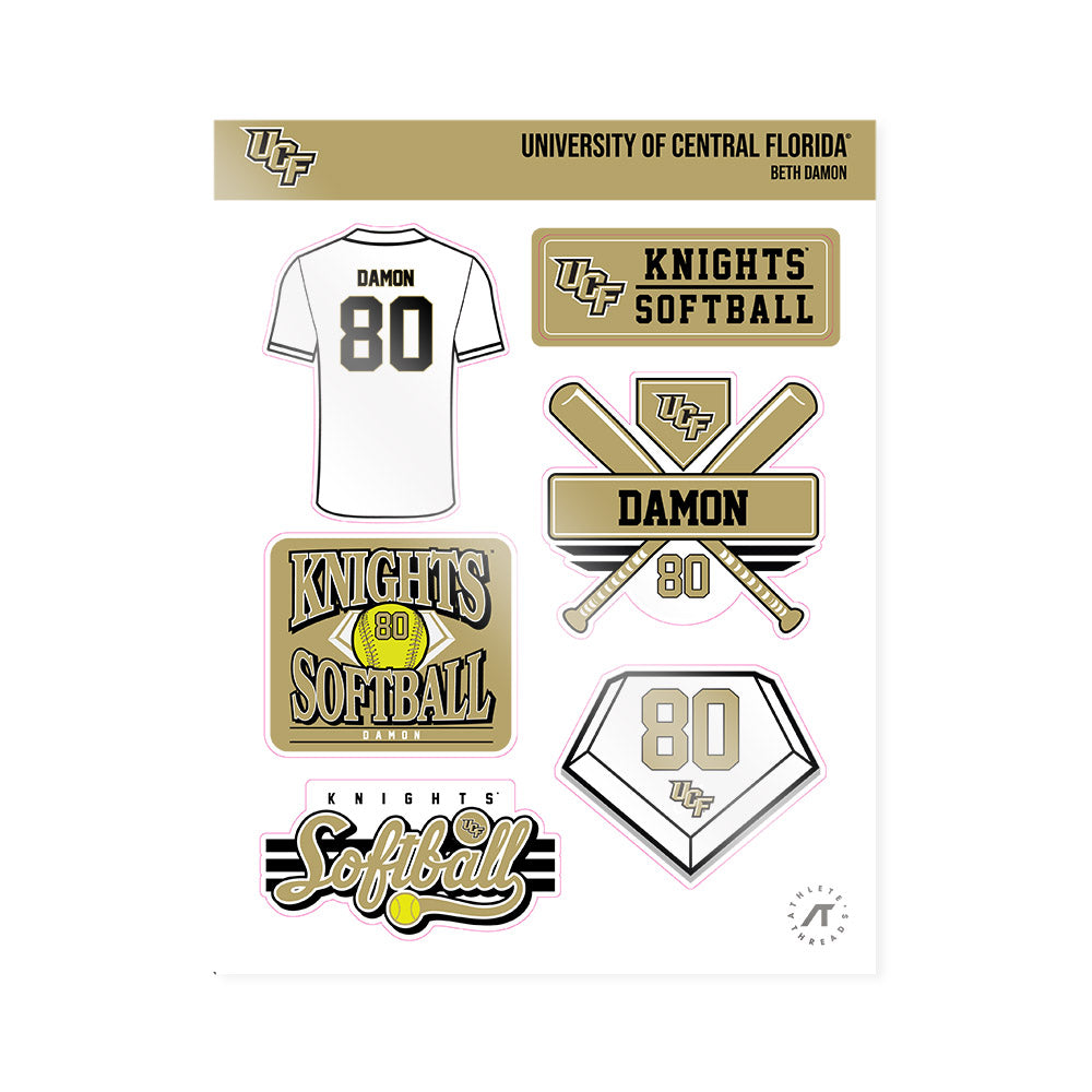 Central Florida - NCAA Softball : Beth Damon - Sticker Sheet-0