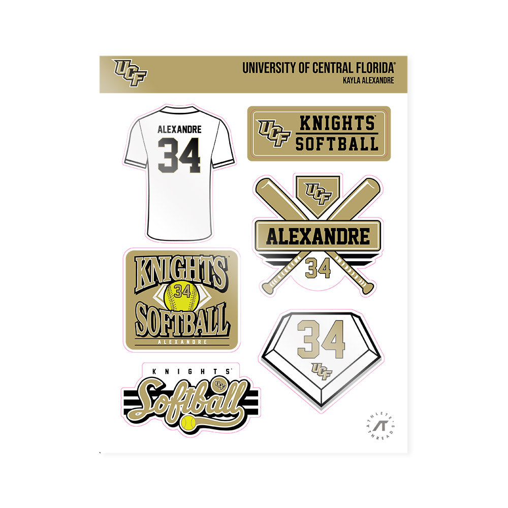 Central Florida - NCAA Softball : Kayla Alexandre - Sticker Sheet-0