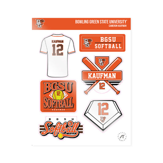 BGSU - NCAA Softball : Cameron Kaufman - Sticker Sheet-0