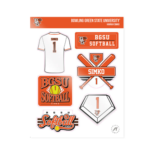 BGSU - NCAA Softball : Hannah Simko - Sticker Sheet-0