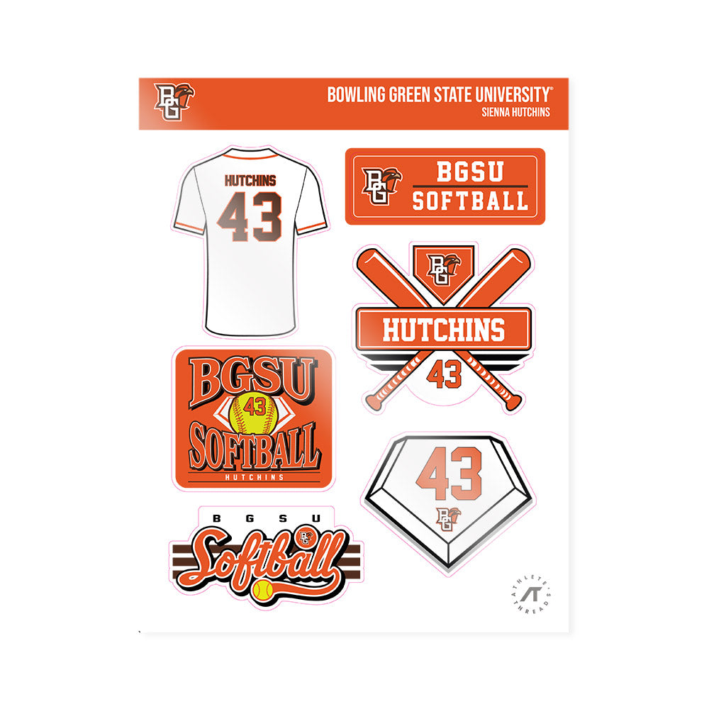 BGSU - NCAA Softball : Sienna Hutchins - Sticker Sheet-0