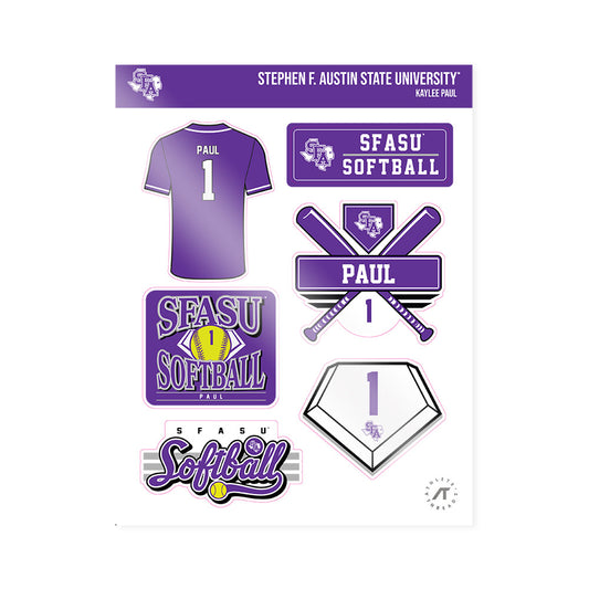 SFA - NCAA Softball : Kaylee Paul - Sticker Sheet-0