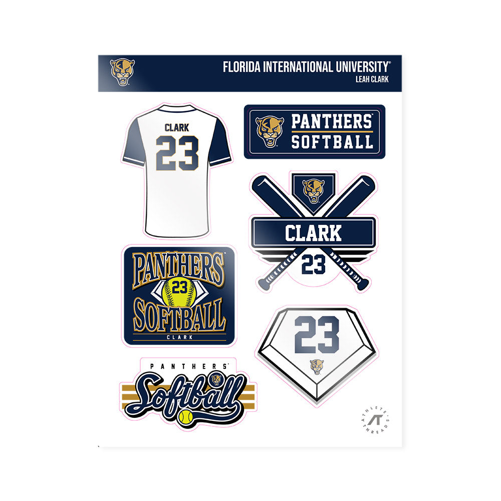 FIU - NCAA Softball : Leah Clark - Sticker Sheet-0