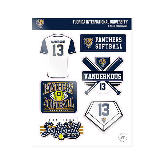 FIU - NCAA Softball : Jewelie Vanderkous - Sticker Sheet-0