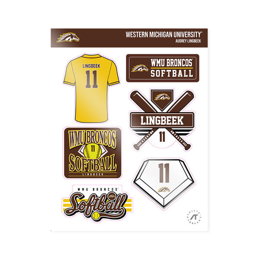 Western Michigan - NCAA Softball : Audrey Lingbeek - Sticker Sheet-0